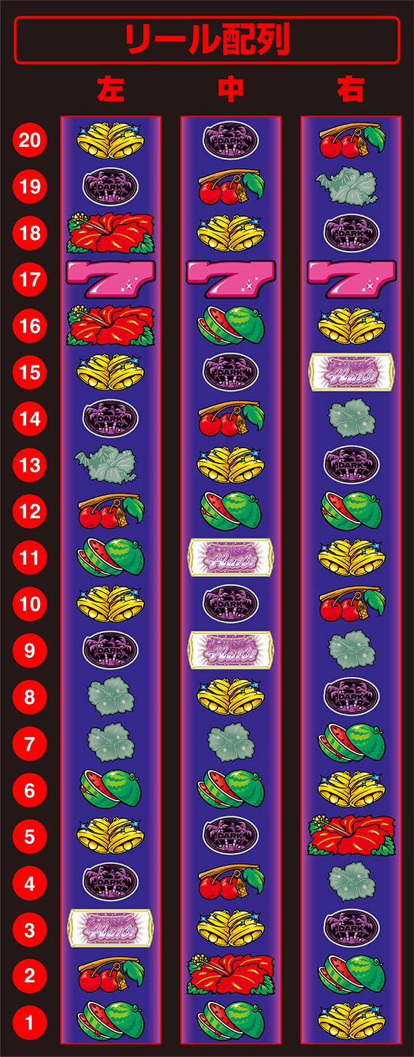 스마트 오키슬로 다크 하이비(파치 슬롯)의 릴 배열